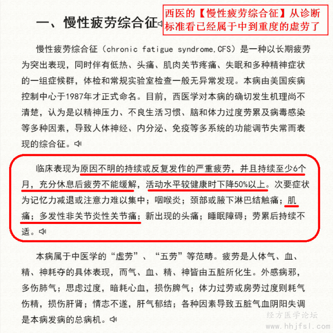 西医的【慢性疲劳综合征】从诊断标准看已经属于中到重度的虚劳了.png